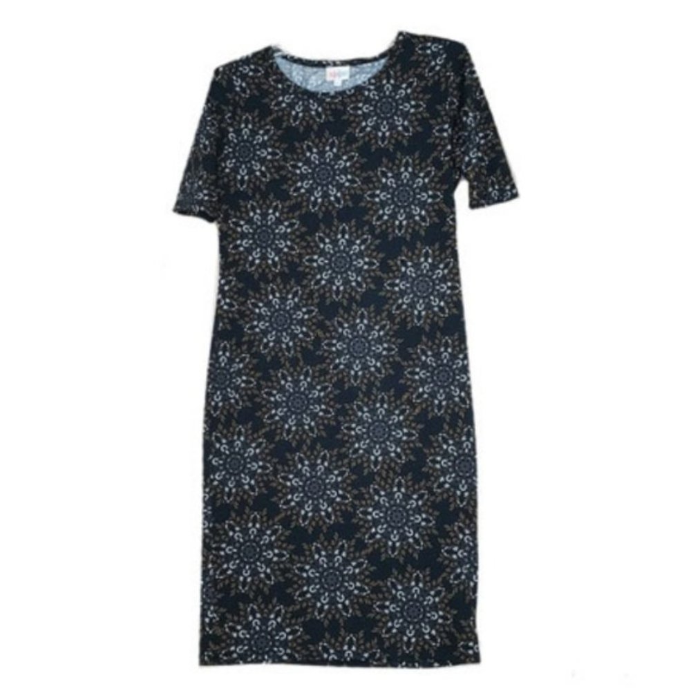 Lularoe Julia Black Floral Dress Size Small